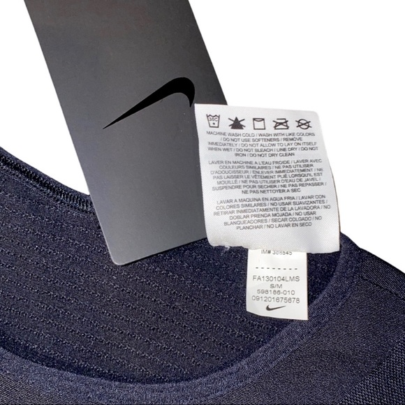 Black Nike Pro Elite 598186 Sz S/M Women's Training Seamless Cap-Sleeve Top/NWT - Picture 7 of 11